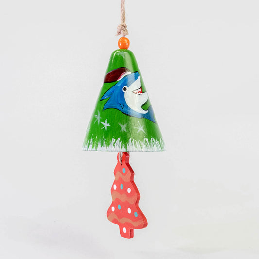 3" Dia. Ceramic Christmas Bell Ornament with Hanging Tree / Home Decoration / Handmade / Handicraft / Hand-painted Christmas Ornaments