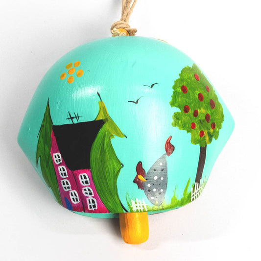 Wall-hanging Ceramic Big Bell / Home decoration / Handmade / Handicraft / Hand-Painted Large Bell Wall Hanging