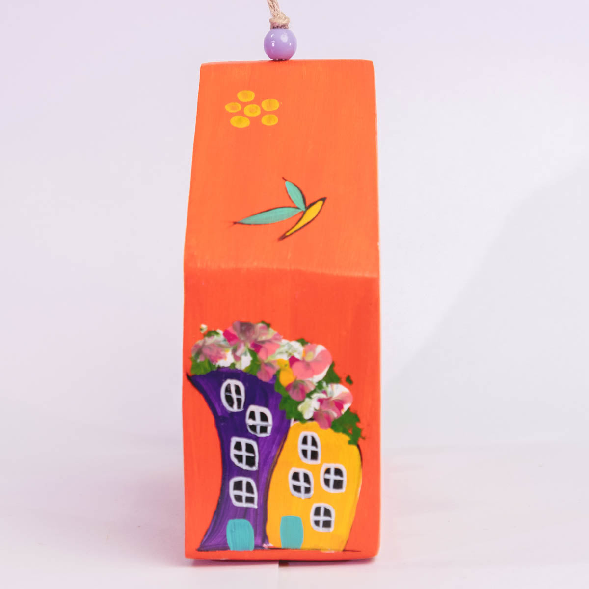 Wall-hanging Ceramic Bird House with 6 Birds / Home Decoration / Handmade / Handicraft / Hand-painted Wall-Hanging Bird House