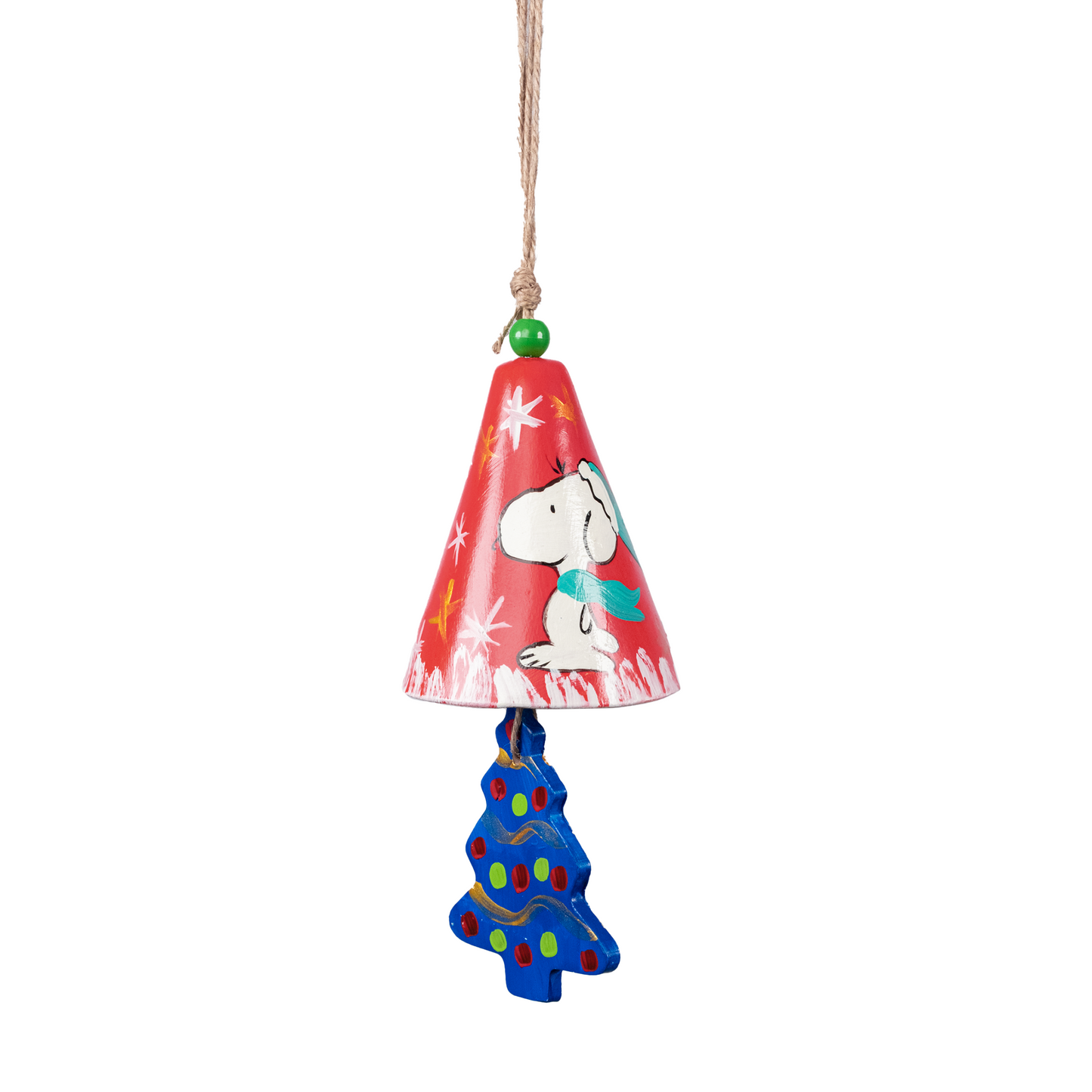 3" Dia. Ceramic Christmas Bell Ornament with Hanging Tree / PAY 4, GET 5 / Set of 5 / Home Decoration / Handmade / Handicraft / Hand-painted Christmas Ornaments