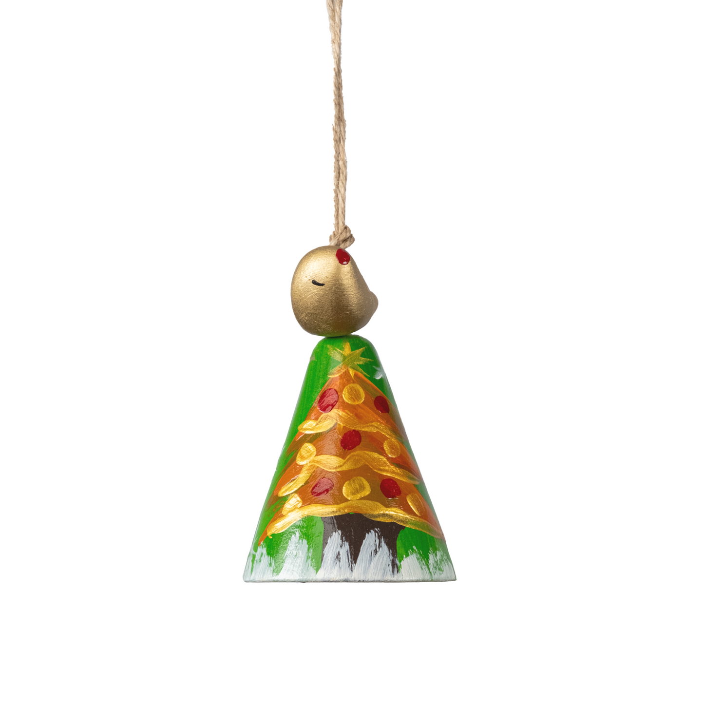 2" Dia. Ceramic Christmas Bell Ornaments, PAY 4, GET 5 / Set of 5 / Home Decoration / Handmade / Handicraft / Hand-painted Christmas Ornaments