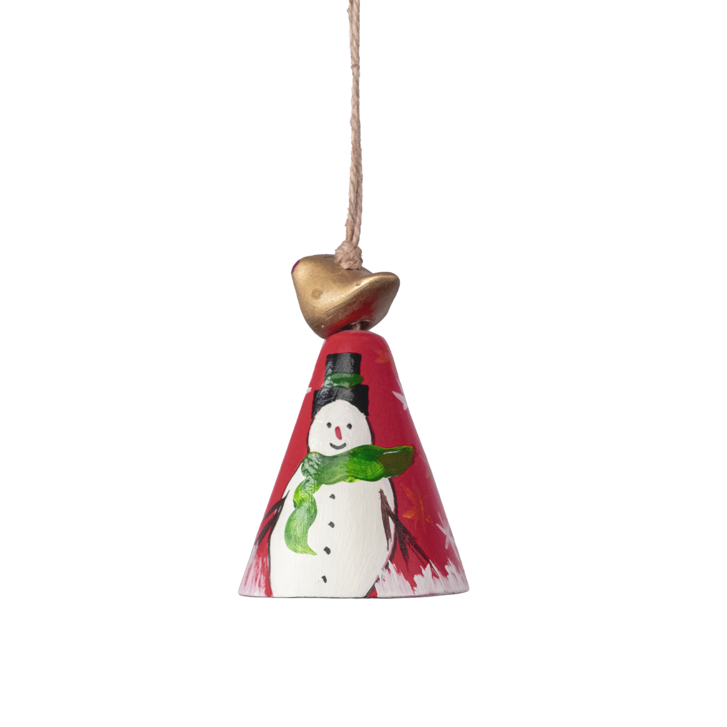 2" Dia. Ceramic Christmas Bell Ornaments, PAY 4, GET 5 / Set of 5 / Home Decoration / Handmade / Handicraft / Hand-painted Christmas Ornaments