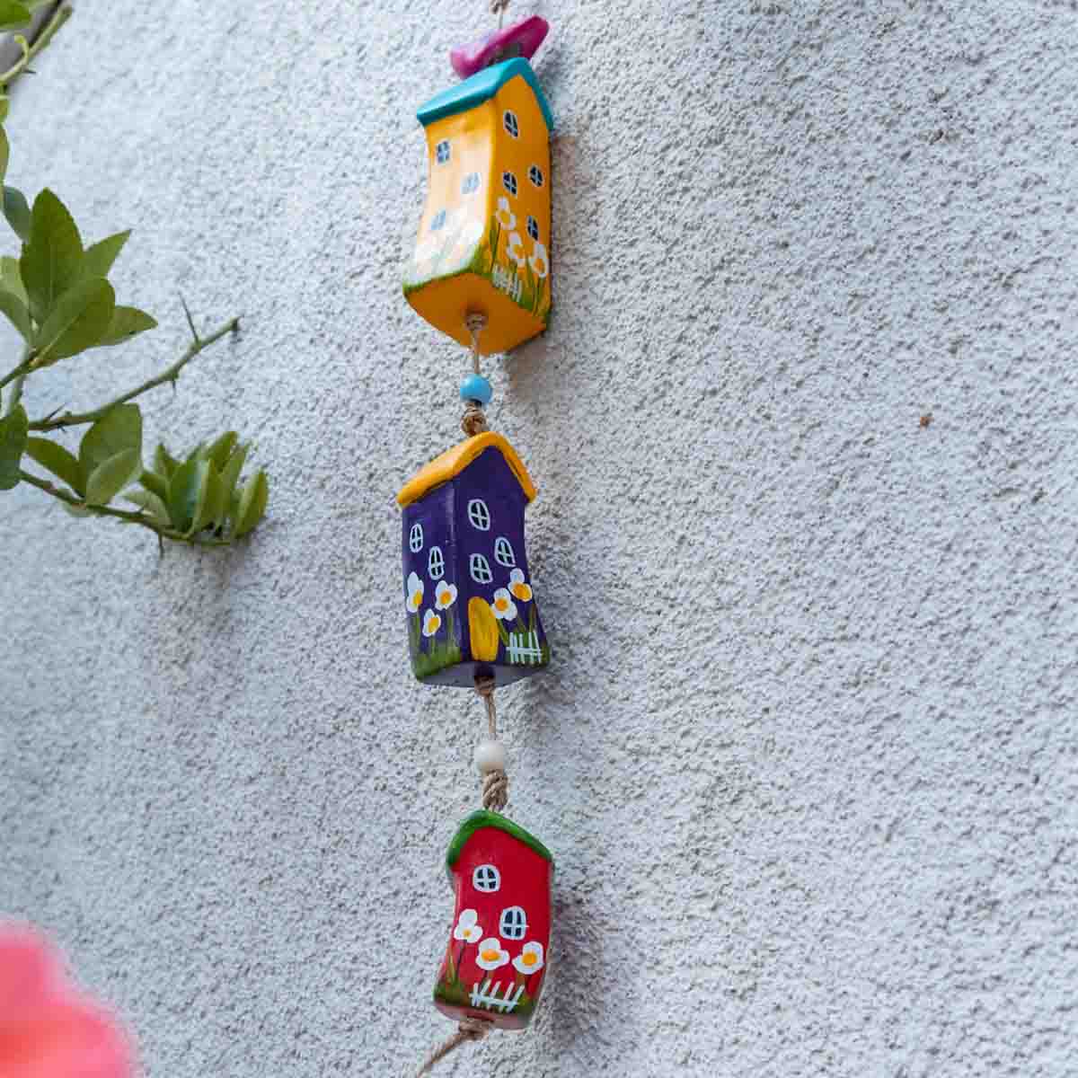 Wall-hanging Ceramic Fairy Houses, Asymmetrical/ Home Decoration / Handmade / Handicraft / Hand-painted Asymmetrical Ceramic Houses