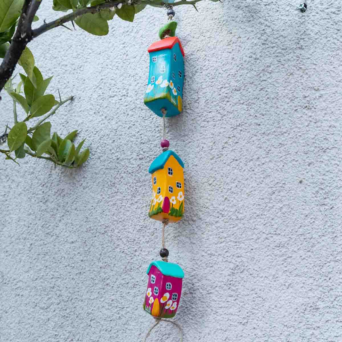 Wall-hanging Ceramic Fairy Houses, Asymmetrical/ Home Decoration / Handmade / Handicraft / Hand-painted Asymmetrical Ceramic Houses