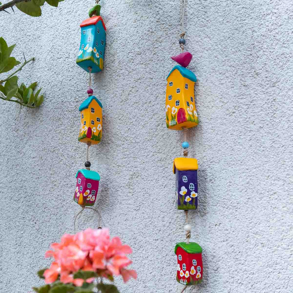 Wall-hanging Ceramic Fairy Houses, Asymmetrical/ Home Decoration / Handmade / Handicraft / Hand-painted Asymmetrical Ceramic Houses