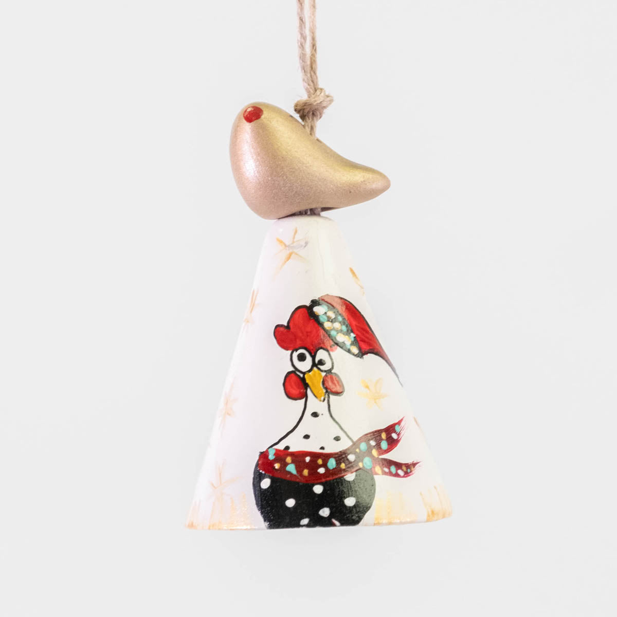 2" Dia. Ceramic Christmas Bell Ornaments / Home Decoration / Handmade / Handicraft / Hand-painted Christmas Ornaments